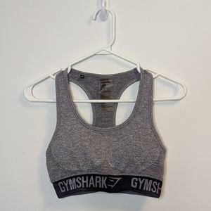 Gymshark Small Fit Seamless Sports Bra in Steel Blue Marl